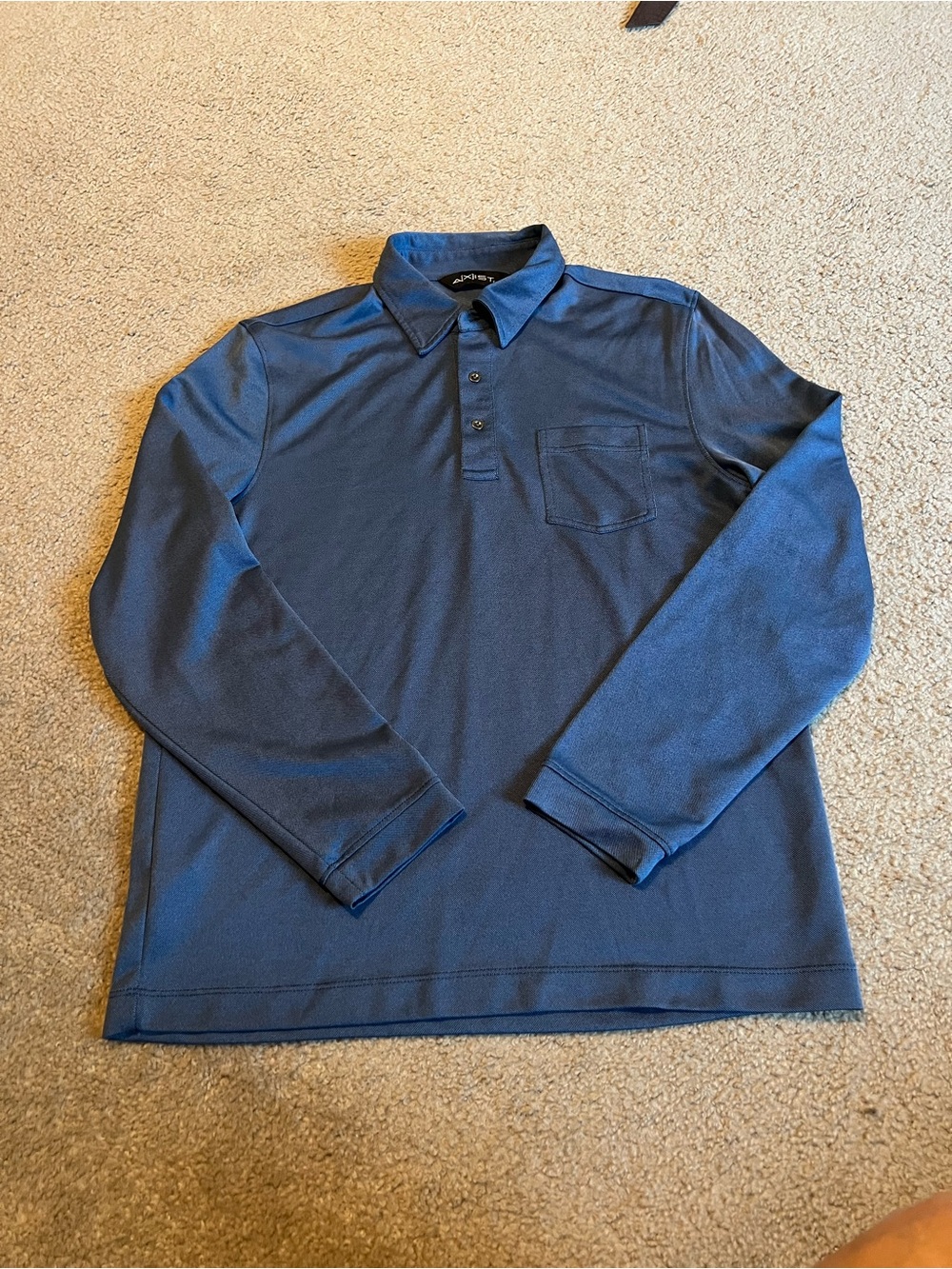 Axist Men's Long Sleeve Polo - Navy Blue.    (19)